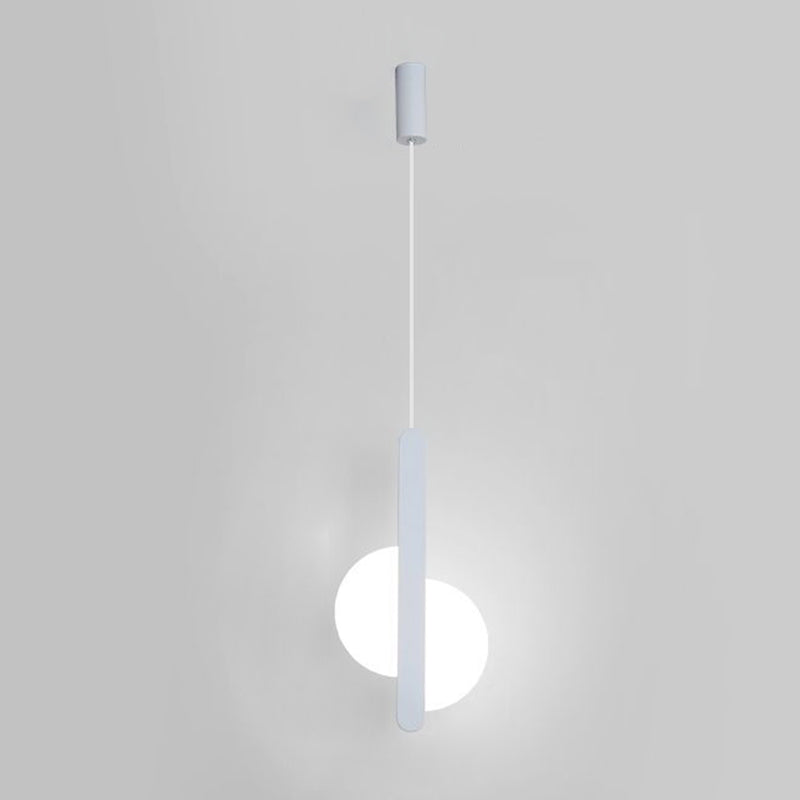 Round Shape LED Pendant Lamp Modern Minimalist Metal Hanging Lamp for Living Room