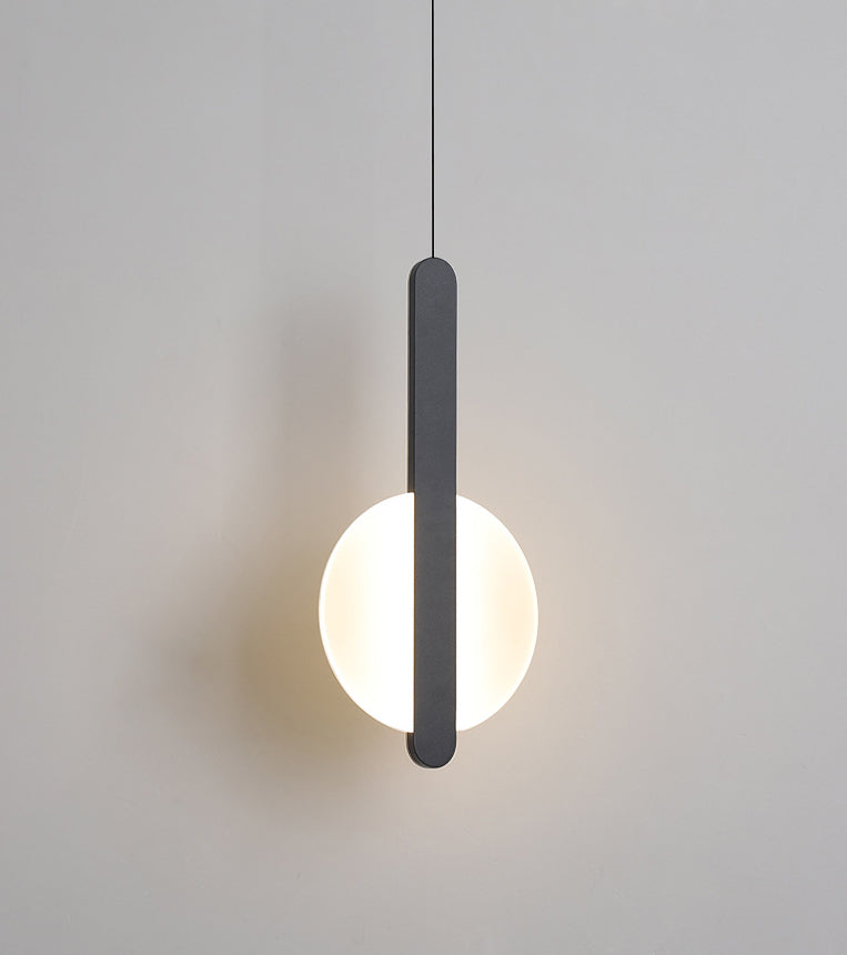 Round Shape LED Pendant Lamp Modern Minimalist Metal Hanging Lamp for Living Room