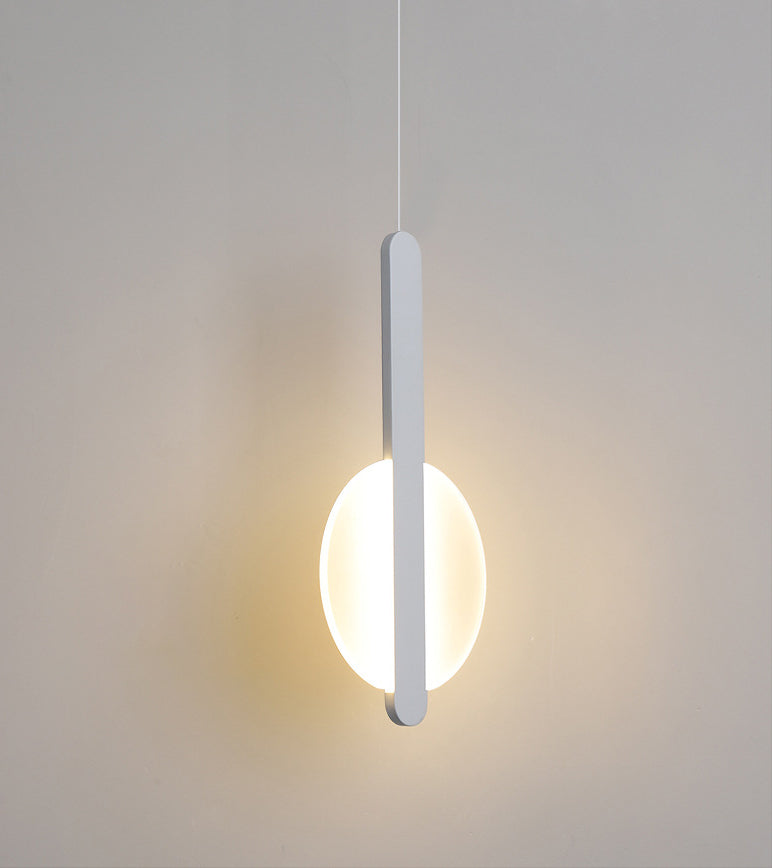 Round Shape LED Pendant Lamp Modern Minimalist Metal Hanging Lamp for Living Room