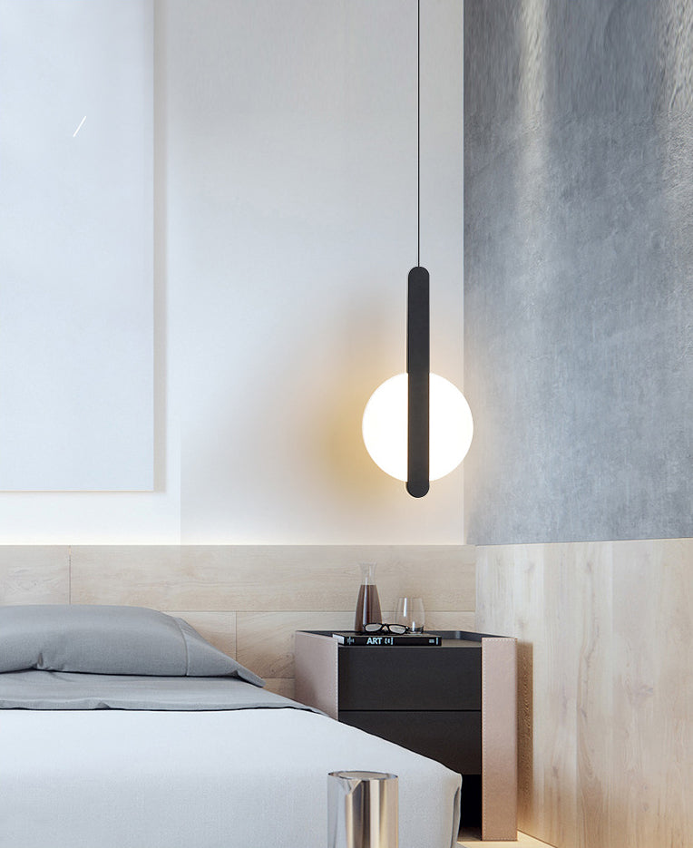 Round Shape LED Pendant Lamp Modern Minimalist Metal Hanging Lamp for Living Room