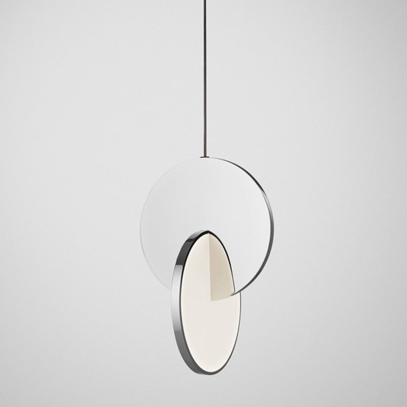 Doppelrunde Form LED Pendellampe moderne minimalistische Metallhängelampe für Wohnzimmer