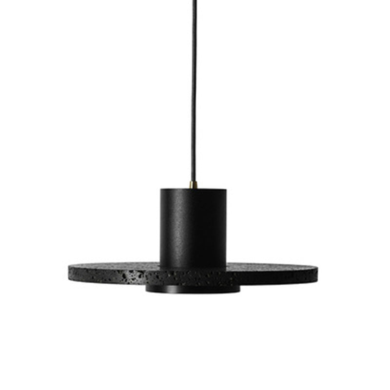 Black Hat Stone Hanging Light Nordic Creative 1 Light Restaurant Ceiling Pendant Lamp