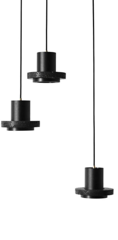 Black Hat Stone Hanging Light Nordic Creative 1 Light Restaurant Ceiling Pendant Lamp