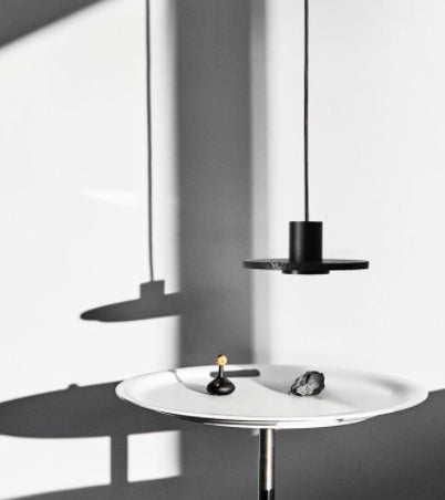 Black Hat Stone Hanging Light Nordic Creative 1 Light Restaurant Ceiling Pendant Lamp