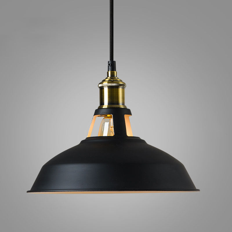 Noordse industriële schuurschaduw hanger licht metaal 1-licht hangerverlichting voor restaurant