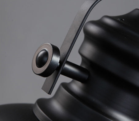 Retro Industrial Dome Shade Pendant Light Metal 1-Light Pendant Lighting With Swivel Joint in Black