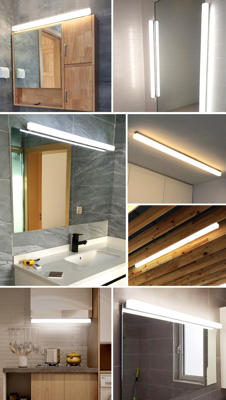 Rectangle LED Vanity Lamp Modern Minimalist Style Acrylic Single Vanity Light