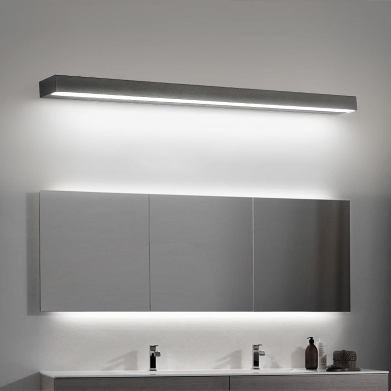 Rectangle LED Vanity Lamp Modern Minimalist Style Plastic Single Vanity Light