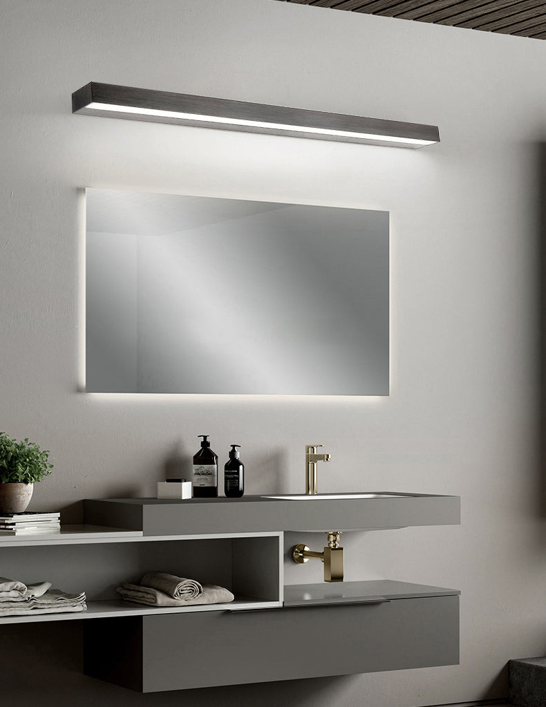 Rectangle LED Vanity Lamp Modern Minimalist Style Plastic Single Vanity Light