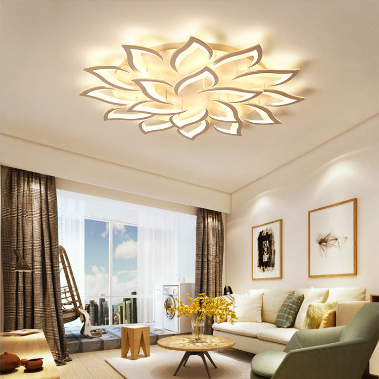 Flower Flush Ceiling Light Fixture Modern Acrylic LED White Flush Mount Ceiling Fixture