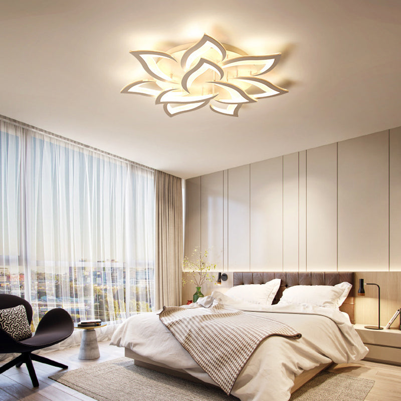 Flower Flush Ceiling Light Fixture Modern Acrylic LED White Flush Mount Ceiling Fixture
