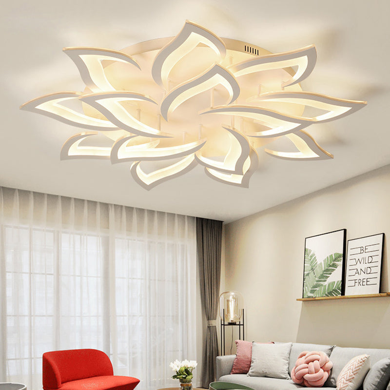 Flower Flush Ceiling Light Fixture Modern Acrylic LED White Flush Mount Ceiling Fixture
