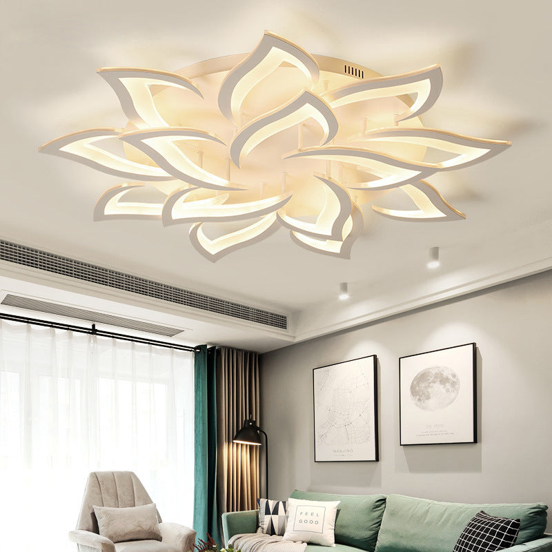 Flower Flush Ceiling Light Fixture Modern Acrylic LED White Flush Mount Ceiling Fixture