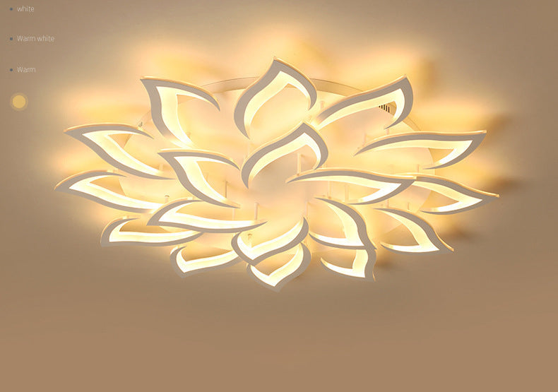 Flower Flush Ceiling Light Fixture Modern Acrylic LED White Flush Mount Ceiling Fixture