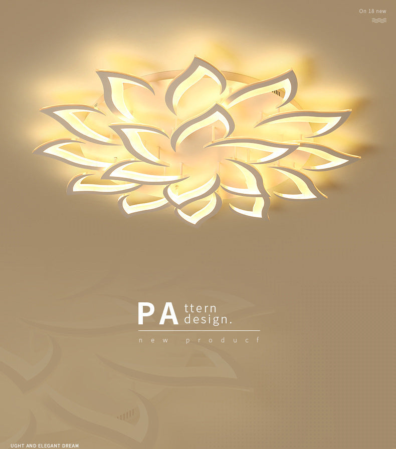 Flower Flush Ceiling Light Fixture Modern Acrylic LED White Flush Mount Ceiling Fixture