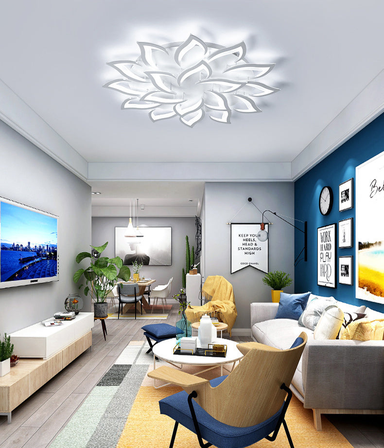 Flower Flush Ceiling Light Fixture Modern Acrylic LED White Flush Mount Ceiling Fixture