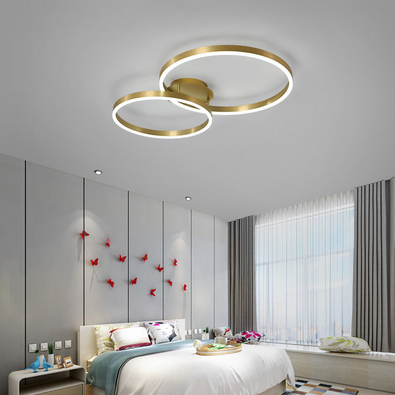 Metal Circle Ceiling Flush Mount Light Modern Style LED Gold Ceiling Light Fixture