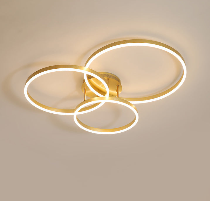 Metal Circle Ceiling Flush Mount Light Modern Style LED Gold Ceiling Light Fixture