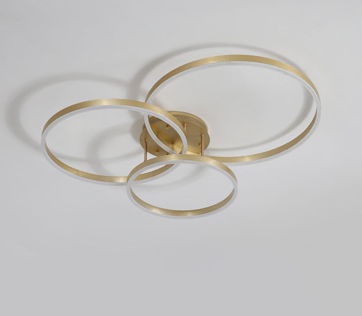 Metal Circle Ceiling Flush Mount Light Modern Style LED Gold Ceiling Light Fixture
