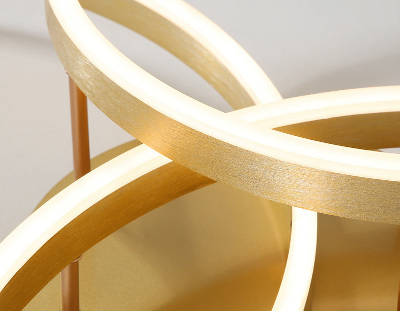 Metal Circle Ceiling Flush Mount Light Modern Style LED Gold Ceiling Light Fixture