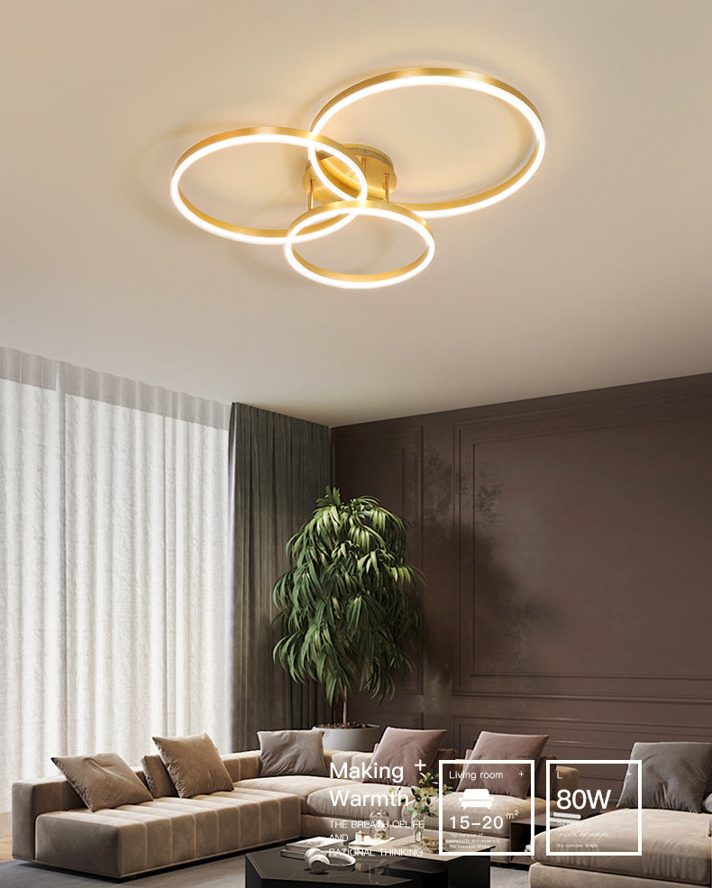 Metal Circle Ceiling Flush Mount Light Modern Style LED Gold Ceiling Light Fixture
