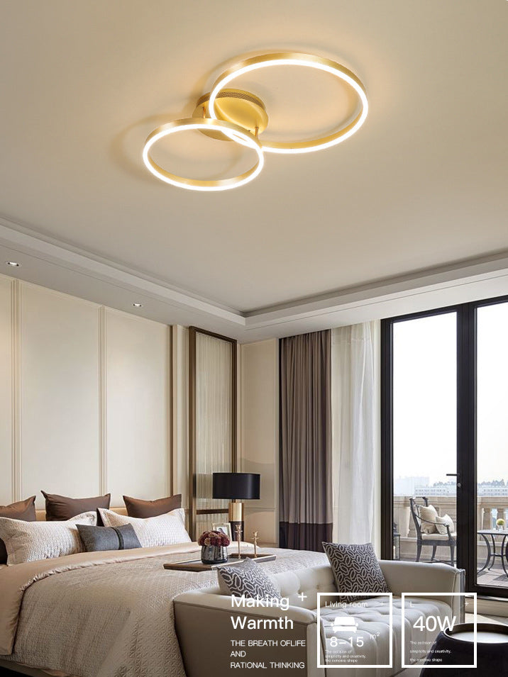 Metal Circle Ceiling Flush Mount Light Modern Style LED Gold Ceiling Light Fixture