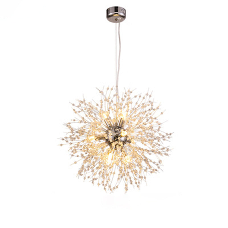 Paardebloem gevormd metallic hangend licht Moderne Minimalistische stijl Restaurant Pendant plafondlamp met 47 "verstelbare hangdraad