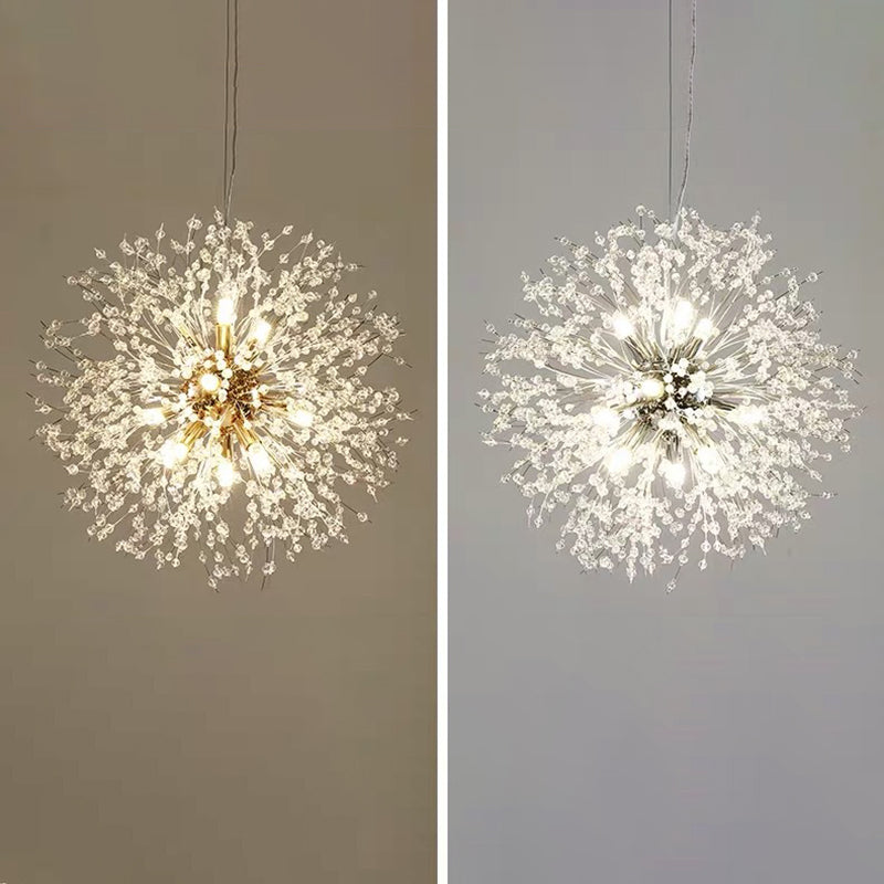 Paardebloem gevormd metallic hangend licht Moderne Minimalistische stijl Restaurant Pendant plafondlamp met 47 "verstelbare hangdraad