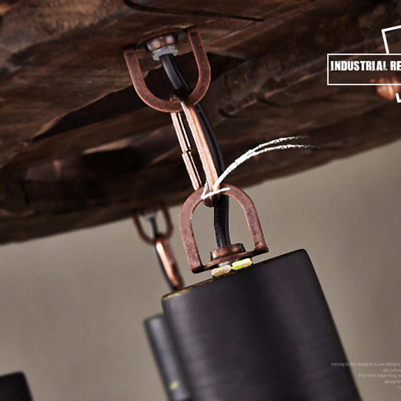 CHANDELIER LETRAGE RÉTRO RÉTRO RETRO 6-LIGHTES VINTAGE NUTICAL KEROSEN LAMP DESIG