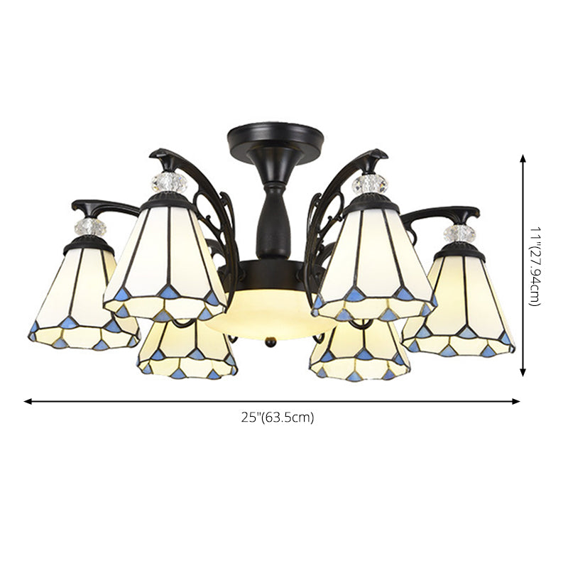 Semi -lampadario ombreggiato a monte