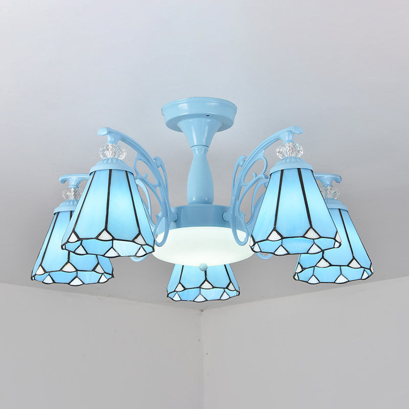 Semi -lampadario ombreggiato a monte