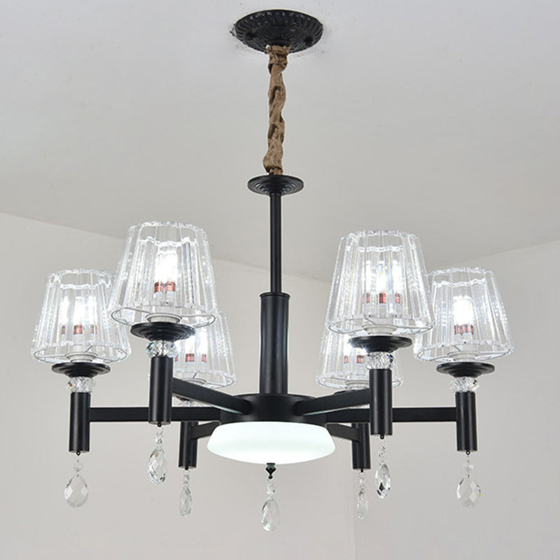 Lampadario in vetro colorato artigianale ombreggiato in stile mediterraneo lampada per lobby
