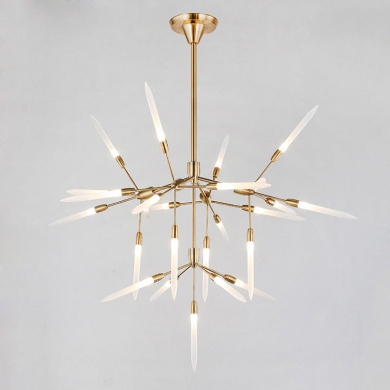 Picchi acrilici lampadario a sospensione Light Postmodern Gold Finitura sospesa