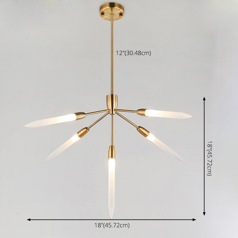 Picchi acrilici lampadario a sospensione Light Postmodern Gold Finitura sospesa