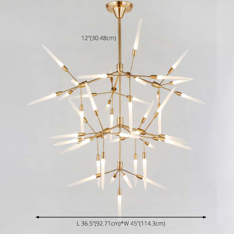 Picchi acrilici lampadario a sospensione Light Postmodern Gold Finitura sospesa