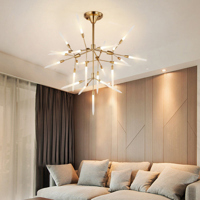 Picchi acrilici lampadario a sospensione Light Postmodern Gold Finitura sospesa