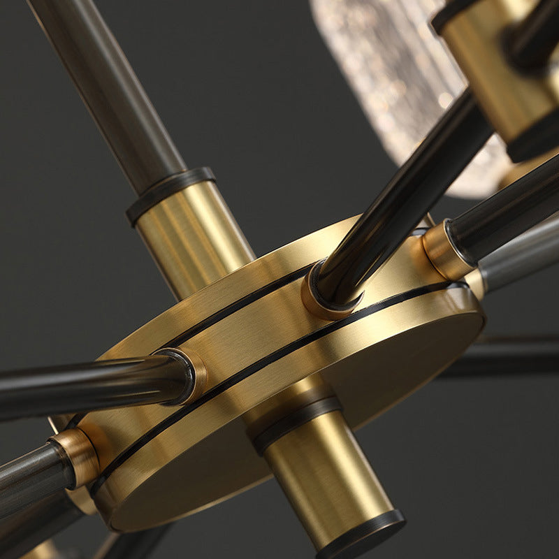 Lampadella ovale in vetro ovale trasparente per la sala da pranzo della sala da pranzo