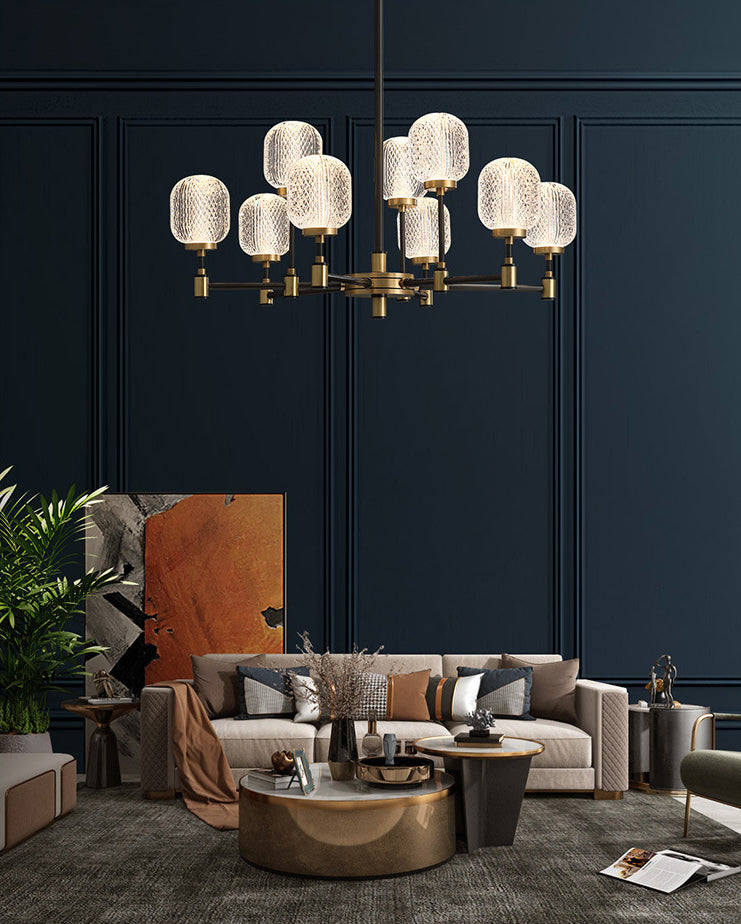 Lampadella ovale in vetro ovale trasparente per la sala da pranzo della sala da pranzo