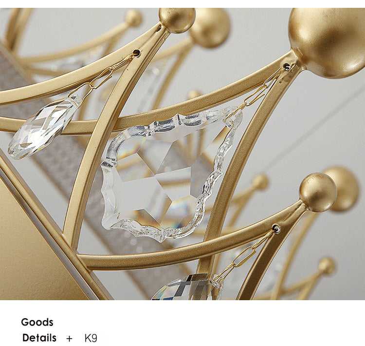 Lampadino a forma di corona a forma di corona oro lampada a led a LED a LED per camera da letto