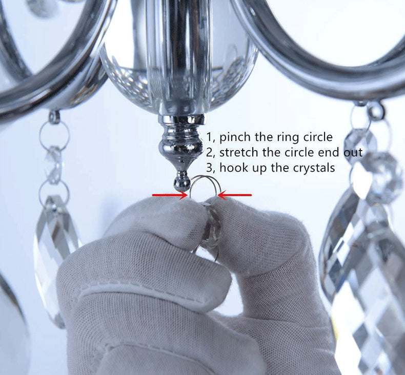 Chrom Finish Kerze Kronleuchter moderner 4-Licht-Metall-Pendellicht mit Drum-Kristallschatten