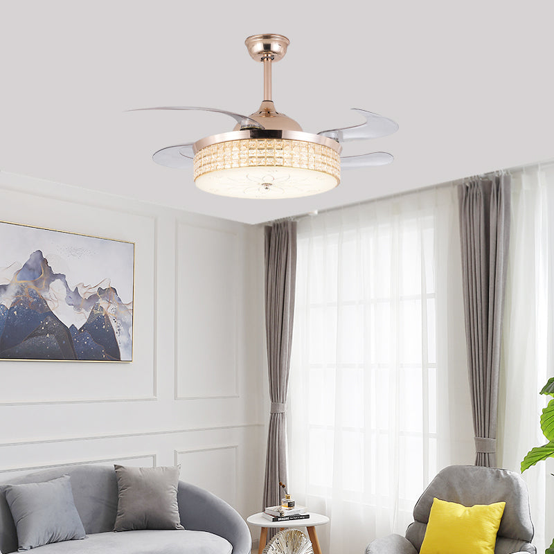 Kristallrunde Deckenventilator Leuchtt