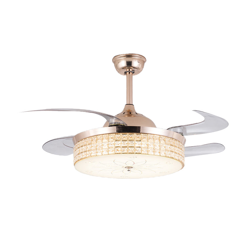 Kristallrunde Deckenventilator Leuchtt
