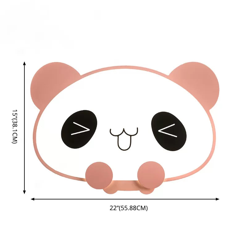 LED Bedroom Ceiling Mount Light Fixture Kids Style Flush Mounted Ceiling Light with Panda Acrylic Shade
