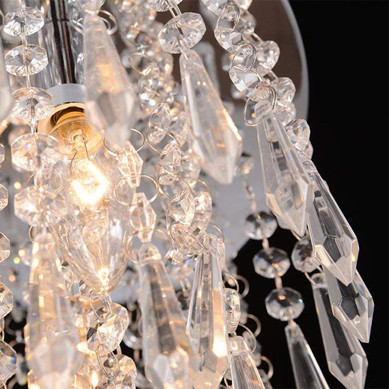 Droplets Woonkamer Inbouw Plafondarmatuur Kristal Moderne Inbouw Plafondlamp in Chroom