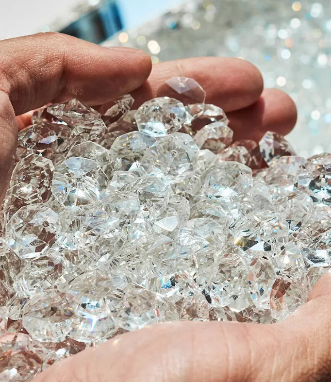 Modern LED Flush Mount Lamp Chrome Rettangolare Flush Mount Soffitto Light con Crystal Shade