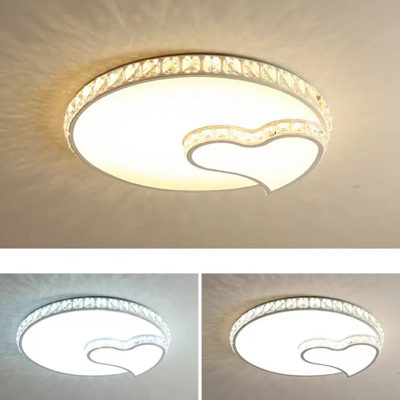 Geometrische Kristall Deckenmontage Leuchte Zeitgenössische LED Weiß Unterputz Deckenleuchte