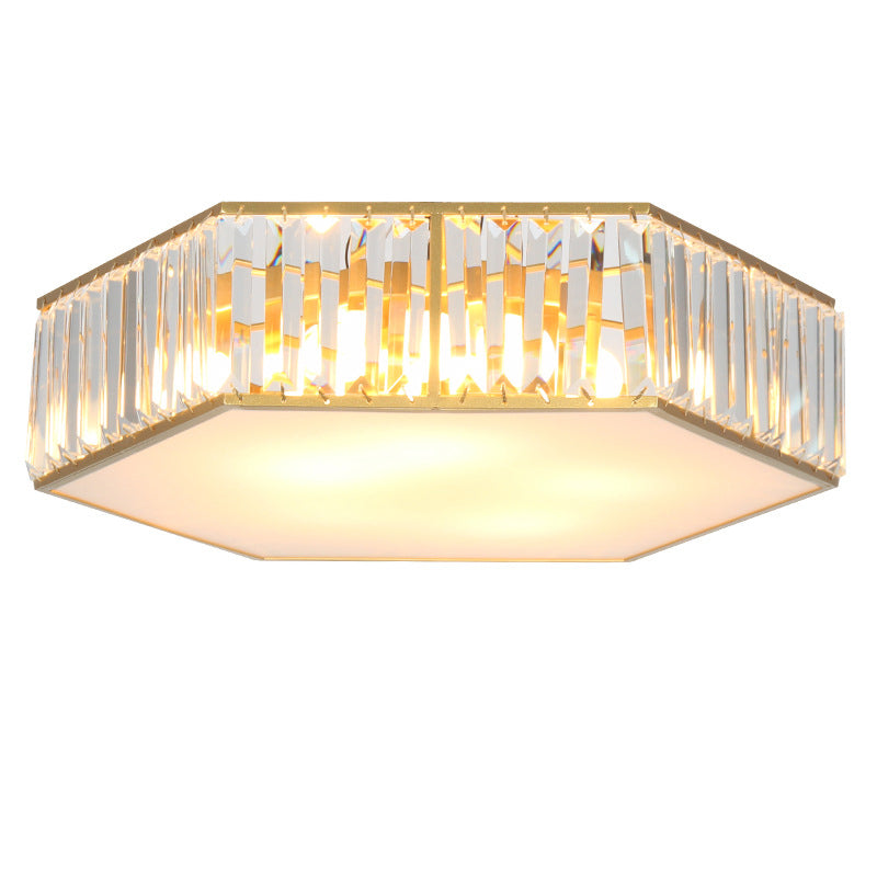 Zeshoekige kristallen inbouwplafondlamp Moderne gouden inbouw plafondverlichtingsarmatuur