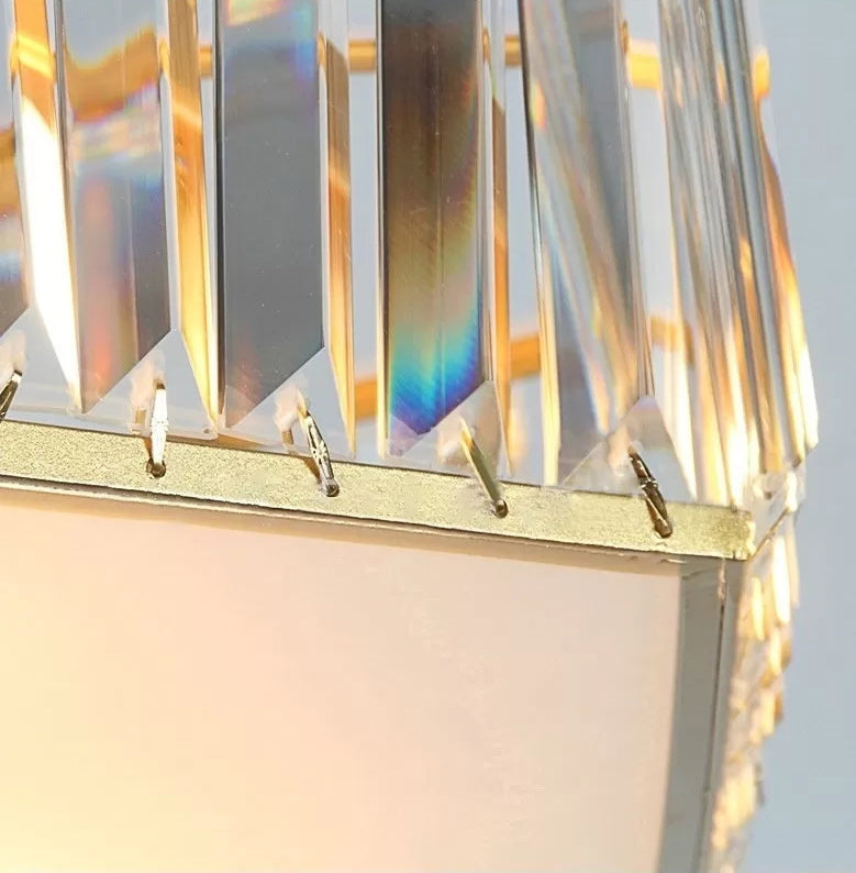 Zeshoekige kristallen inbouwplafondlamp Moderne gouden inbouw plafondverlichtingsarmatuur