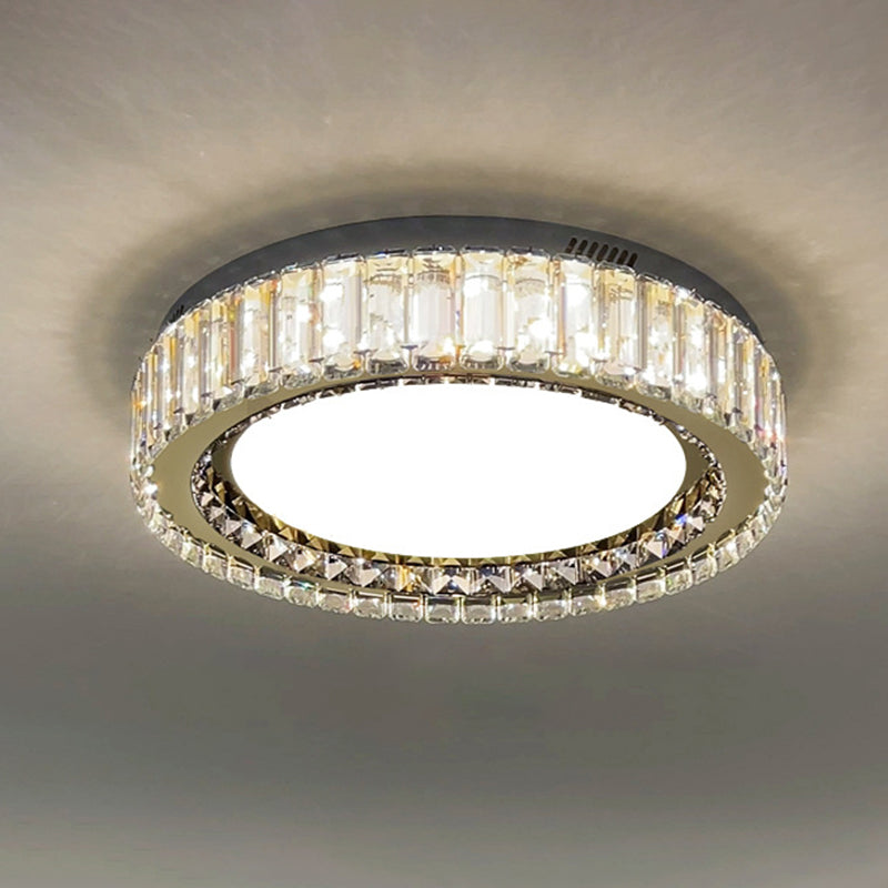 Techo geométrico de cristal de montaje de luz de montaje de LED moderno de montaje de luz de techo en blanco