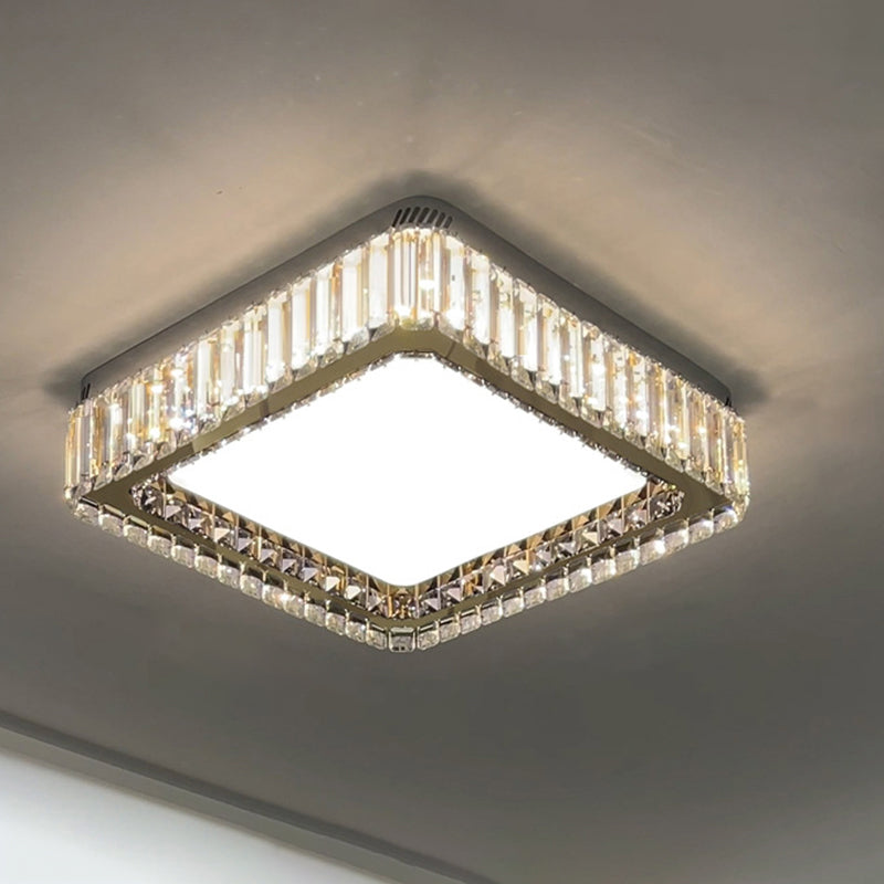 Techo geométrico de cristal de montaje de luz de montaje de LED moderno de montaje de luz de techo en blanco